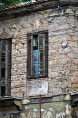 Fototapeta na wymiar ancient doors, buildings and windows on the historical streets of Athens