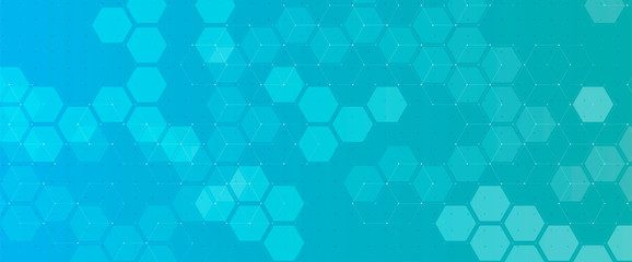 Abstract hexagon background. Technology poligonal design. Digital futuristic minimalism