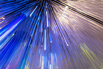 Blue glowing glass lines as abstract background © schankz
