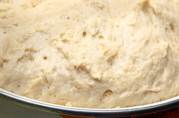 White dough as an abstract background