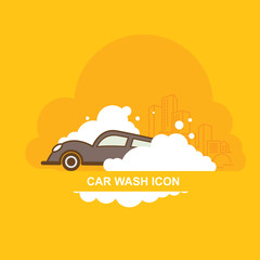 Set of Car Wash logo designs concept vector, Automotive Cleaning logo template