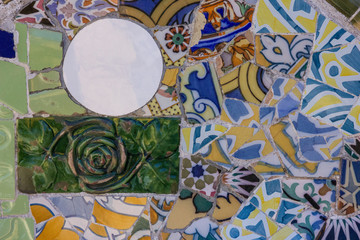 Ceramic tile broken glass in Barcelona 