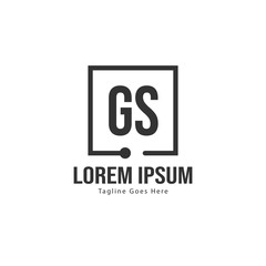 Fototapeta premium Initial GS logo template with modern frame. Minimalist GS letter logo vector illustration