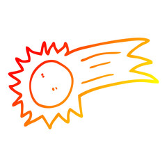 warm gradient line drawing cartoon flying sun