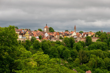 Fototapeta na wymiar Southern view of Rothenburg
