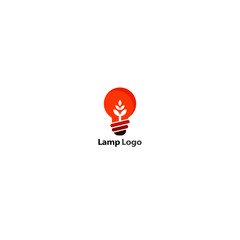 Abstract Lamp Logo Design Template Vector Image