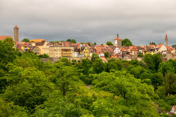 Fototapeta na wymiar Southern view of Rothenburg