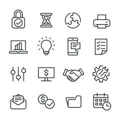 Business and Finance - Line Icons Set