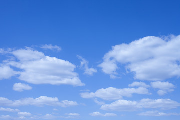 Beautiful sky with fluffy clouds