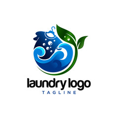 Laundry Logo Images Stock Vector