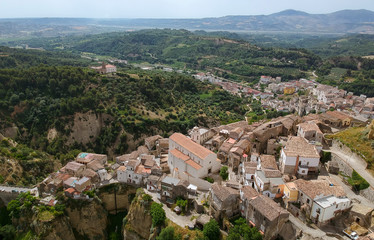Fototapeta na wymiar Panoramic view of Tursi in Basilicata region, Italy