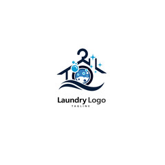 Obraz na płótnie Canvas Laundry Logo Images Stock Vector