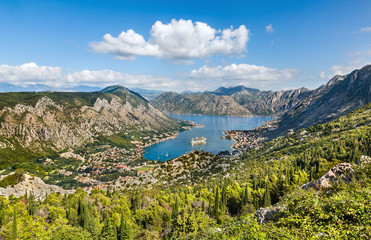 Fototapeta na wymiar The view from the mountain on Kotor, Montenegro