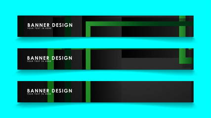 Abstract geometric and rectangular pattern banners with green gradients. Vector Illustration. Eps 10