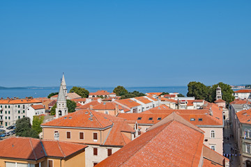 Fototapeta premium Aerial view of Zadar Old Town, Croatia, Eastern Europe