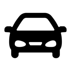 Car front icon vector. Car front logo illustration.