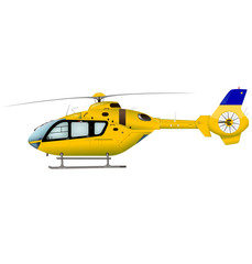 Obraz premium Helicopter. Rescue helicopter. Isolated helicopter. Vector illustration.