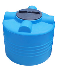 Blue plastic water and liquids barrel storage industrial container