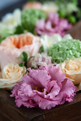 flower arrangement, mix of colors