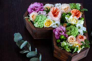 flower arrangement, mix of colors