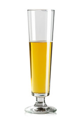 half a glass of beer