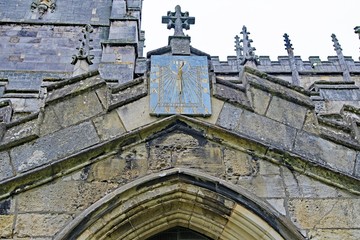 18th Century sun dial at St Mary's Church, Tickhill, Doncaster