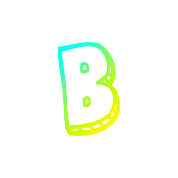 recommend clip art: cold gradient line drawing cartoon letter b