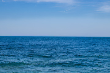 panoramic sky and blue sea