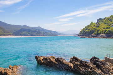 landscape coast of mundaka, basque country, spain