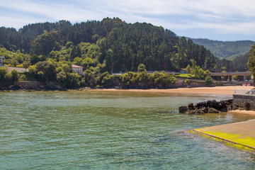 landscape coast of mundaka, basque country, spain