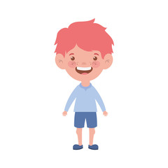 baby boy standing smiling on white background