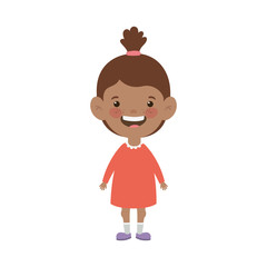 baby girl standing smiling on white background