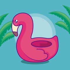 summer float flemish with tropical leafs