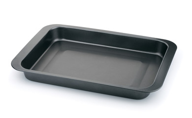 New empty black  non-stick baking tray