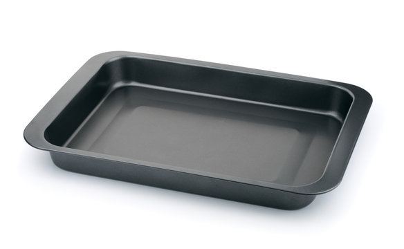 New Empty Black  Non-stick Baking Tray