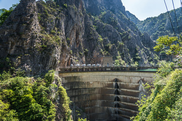 Matka Canyon in Macedonia during midday of sunny summer day - obrazy, fototapety, plakaty
