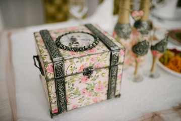 decoration of the banquet hall on the wedding day