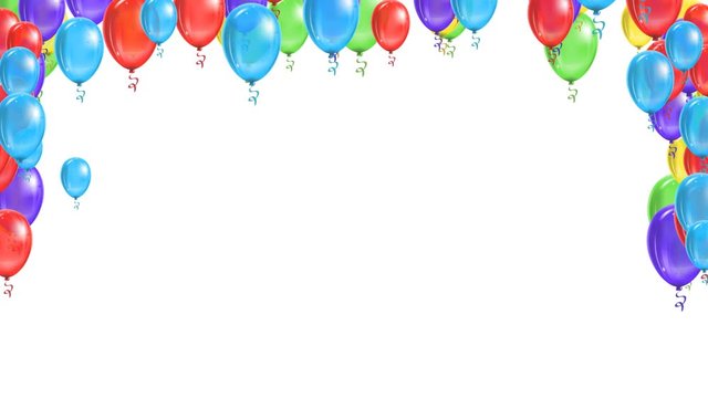 Colorful party balloons looped version