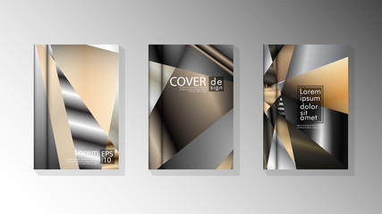 Set Cover design Triangle background abstract with neutrals colors