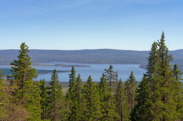 View of Lake Zyuratkul from the slope of the mountain