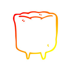 warm gradient line drawing cartoon tooth