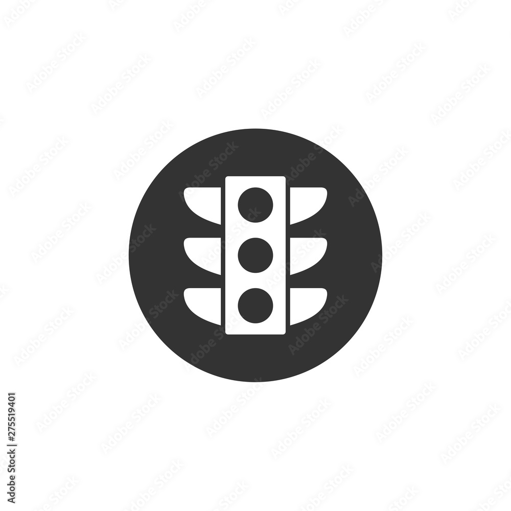 Aufkleber traffic lights icon template black color editable. stoplight symbol vector sign isolated on white ba