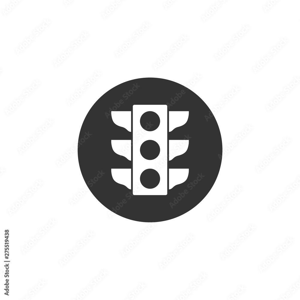 Aufkleber traffic lights icon template black color editable. stoplight symbol vector sign isolated on white ba