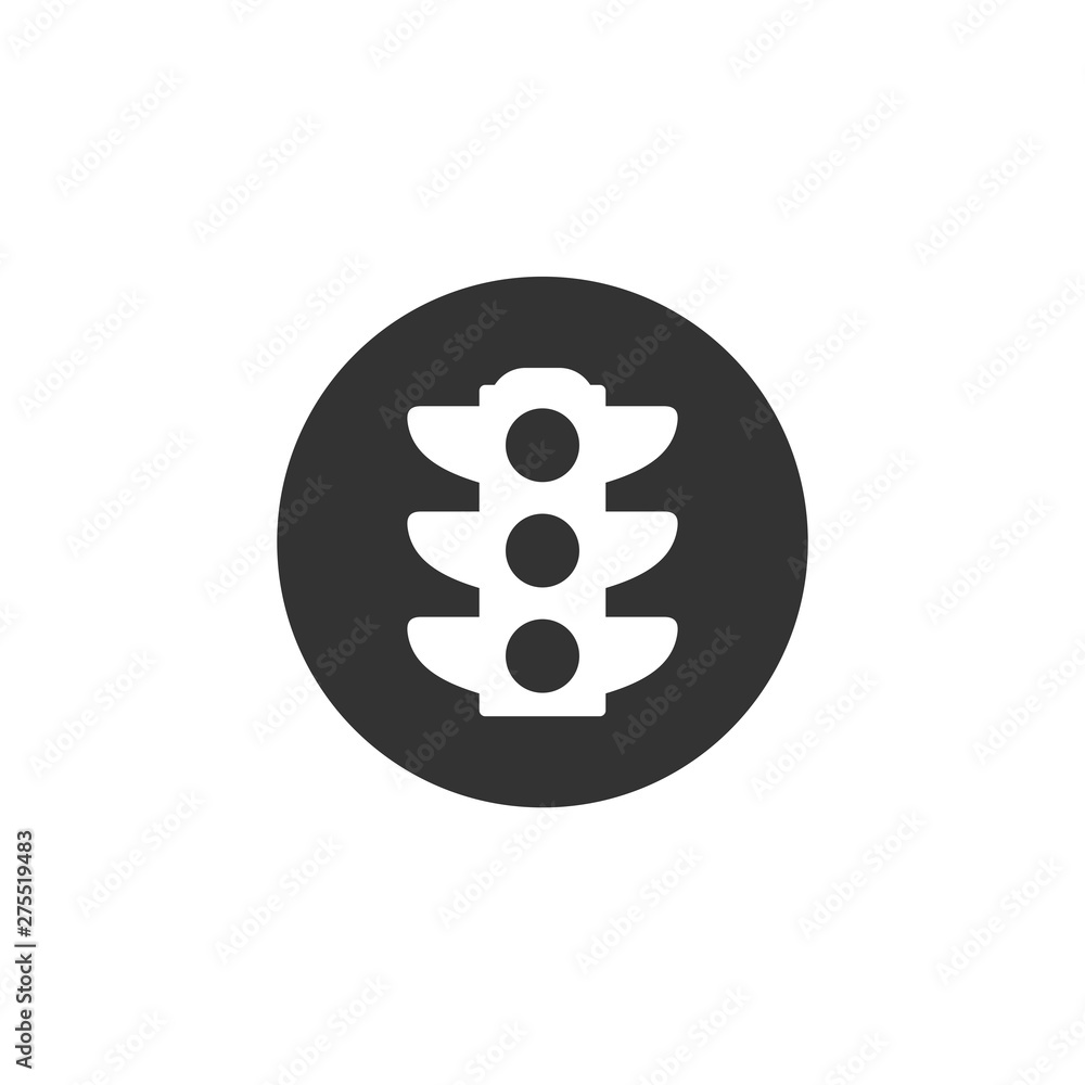 Aufkleber traffic lights icon template black color editable. stoplight symbol vector sign isolated on white ba