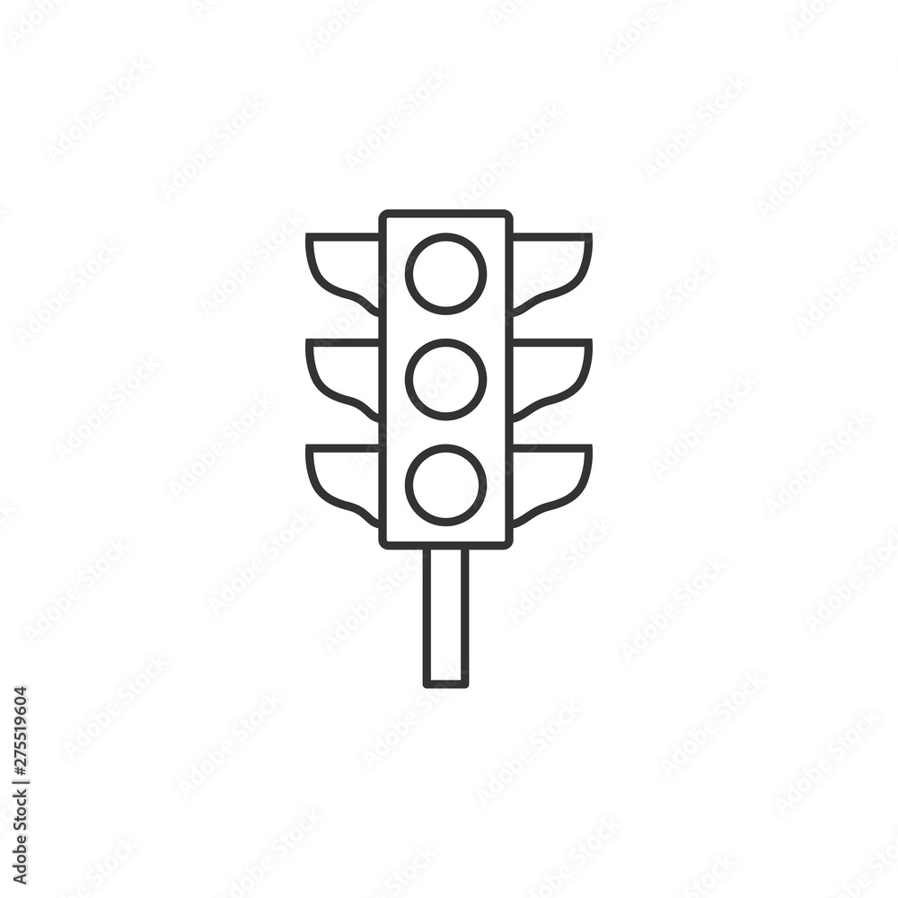 Aufkleber traffic lights icon template black color editable. stoplight symbol line style vector sign isolated 
