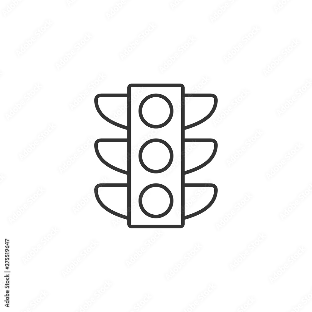Aufkleber traffic lights icon template black color editable. stoplight symbol line style vector sign isolated 
