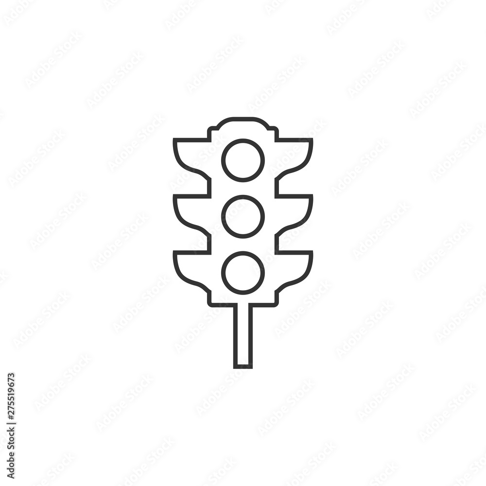 Aufkleber traffic lights icon template black color editable. stoplight symbol line style vector sign isolated 