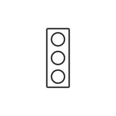Traffic lights icon template black color editable. Stoplight symbol line style vector sign isolated on white background. Simple logo vector illustration for graphic and web design.