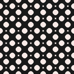 Vector seamless geometric texture with circles and smooth squares