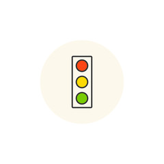 Traffic lights icon template color editable. Stoplight symbol vector sign isolated on white background. Simple logo vector illustration for graphic and web design.